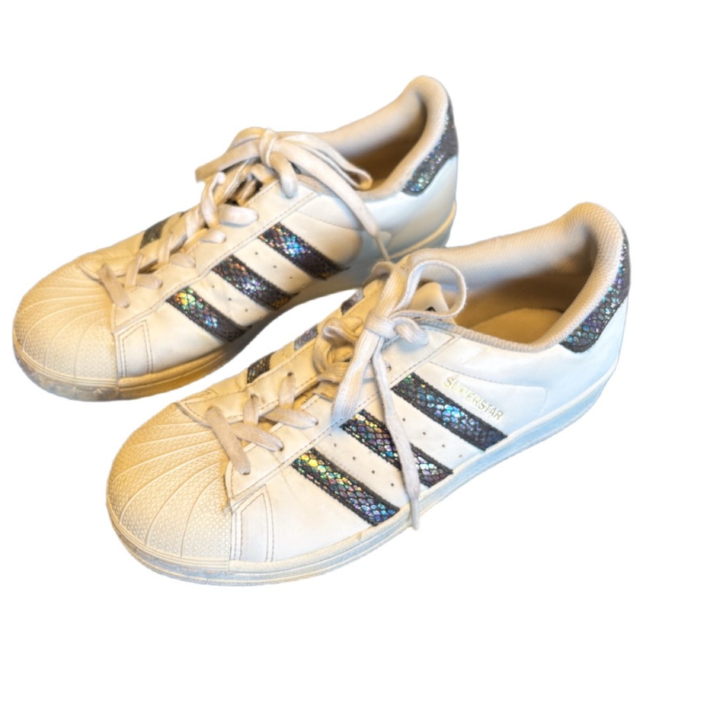 Adidas Superstar Metallic Snake Skin Stripe Women’s US 7 Good Condition